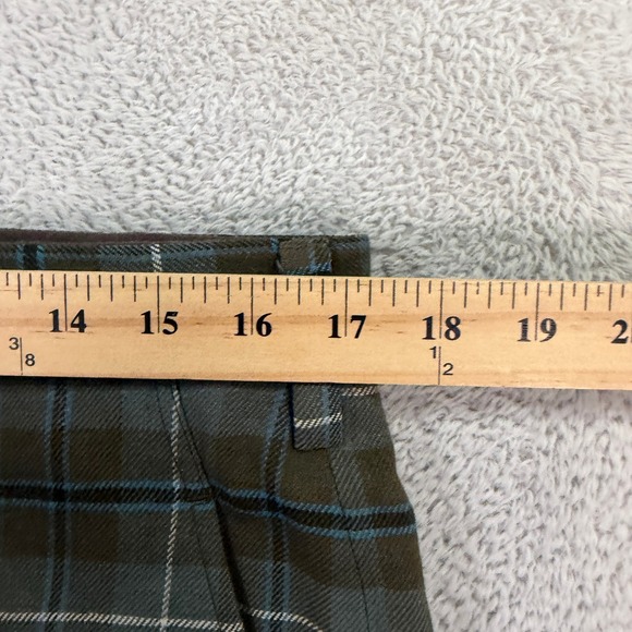 Vintage Brooks Brothers Mens 34x30 Plaid Dress Pants Brown Cuffed Wool Trousers - Picture 6 of 10